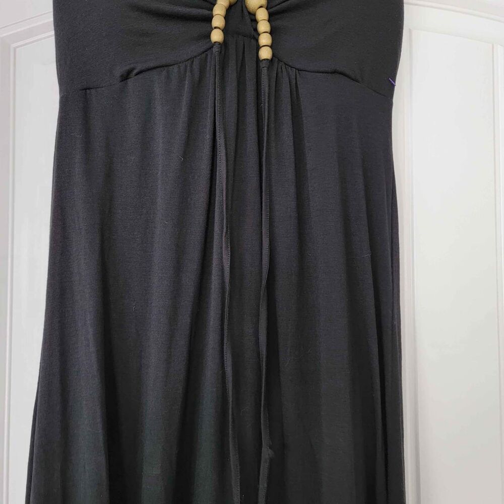 Derek Heart Strapless Black Long Casual Dress S - Picture 1 of 4